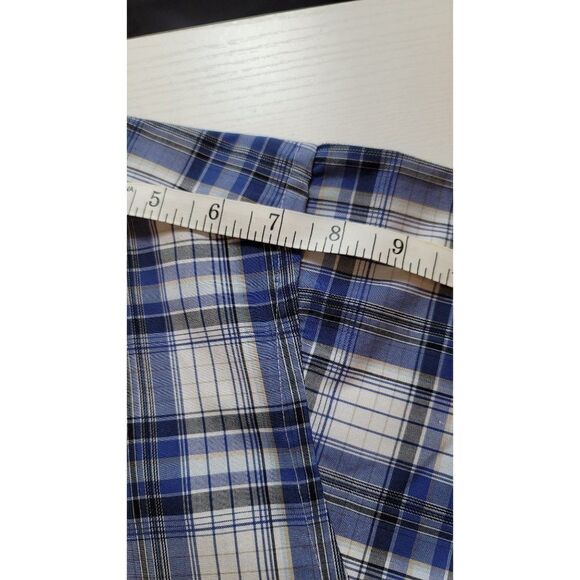 Alexander Julian No Iron Button Down Blue Plaid Shirt in XL - Picture 4 of 7